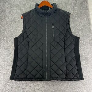 Andrew Marc Sleeveless Full Zip Up Jacket Vest Puffer Black Mens XXL